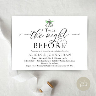The Night Before, Modern Wedding Rehearsal Dinner Invitation