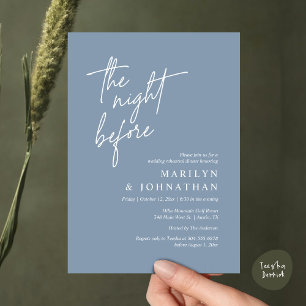 The Night Before, Modern Wedding Rehearsal Dinner Invitation