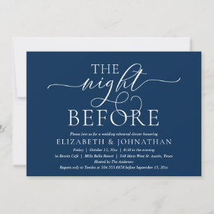 The Night Before, Modern Wedding Rehearsal Dinner Invitation