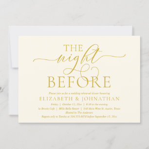 The Night Before, Modern Wedding Rehearsal Dinner Invitation