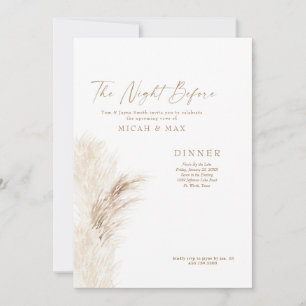 The Night Before Pampas Rehearsal Dinner II Invitation