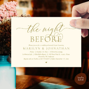 The Night Before, Perfect Wedding Rehearsal Dinner Invitation