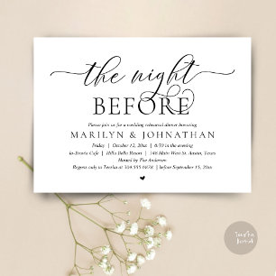 The Night Before, Perfect Wedding Rehearsal Dinner Invitation