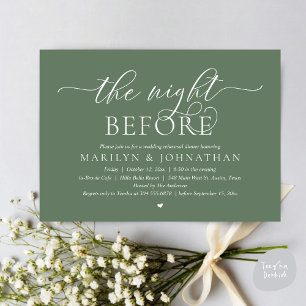 The Night Before, Perfect Wedding Rehearsal Dinner Invitation