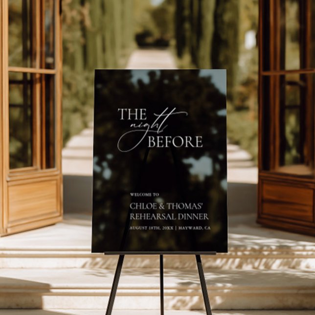 The Night Before Rehearsal Dinner Acrylic Sign (The Night Before Rehearsal Dinner Acrylic Sign)