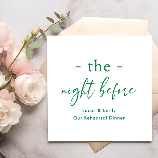 The Night Before Rehearsal Dinner Custom Napkin (Creator Uploaded)