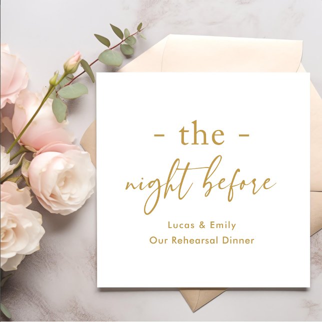 The Night Before Rehearsal Dinner Custom Napkin (Creator Uploaded)