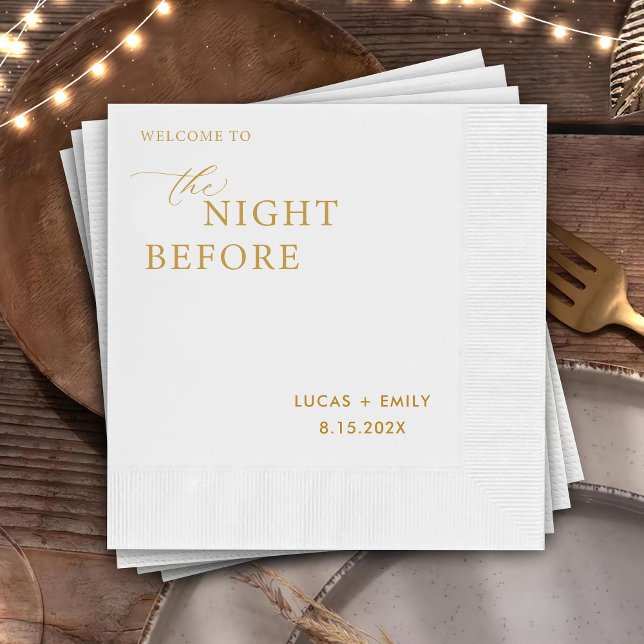 The Night Before Rehearsal Dinner Custom Napkin (Creator Uploaded)