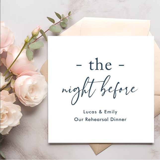 The Night Before Rehearsal Dinner Custom Napkin (Creator Uploaded)