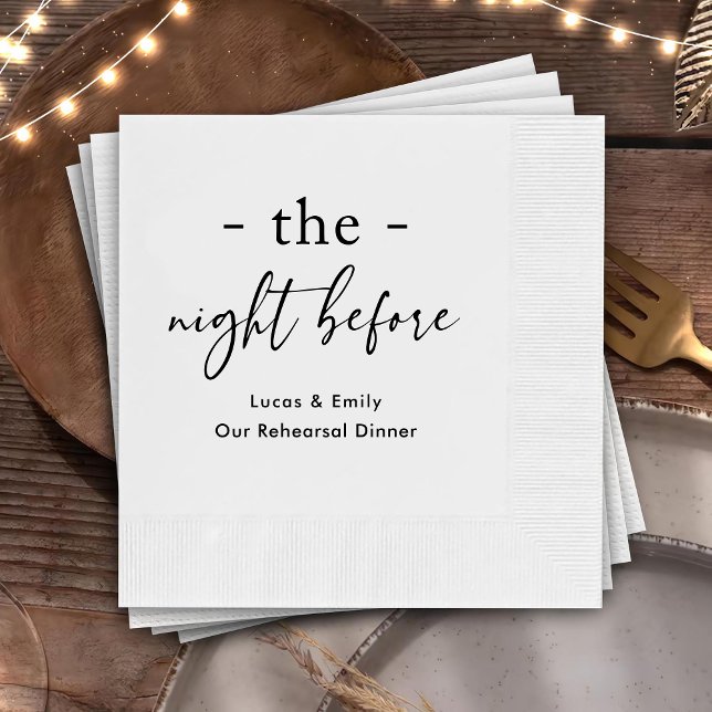 The Night Before Rehearsal Dinner Custom Napkin (Creator Uploaded)
