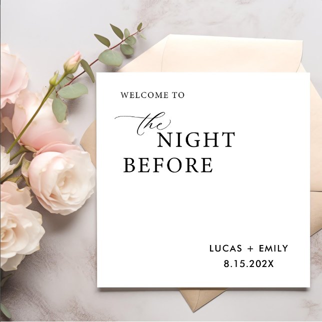 The Night Before Rehearsal Dinner Custom Napkin (Creator Uploaded)