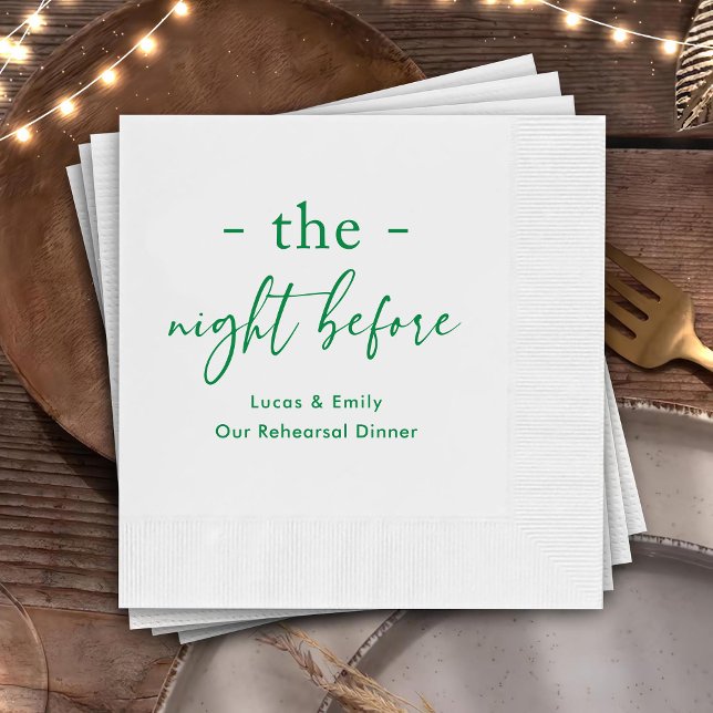 The Night Before Rehearsal Dinner Custom Napkin (Creator Uploaded)