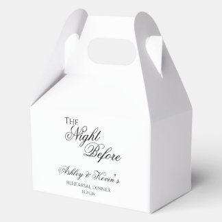 The Night Before Rehearsal Dinner Favour Box