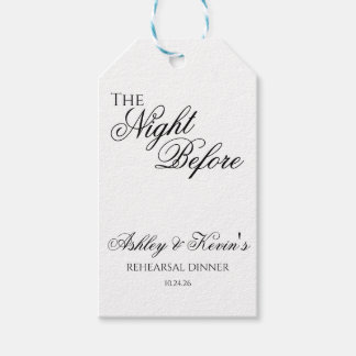 The Night Before Rehearsal Dinner Gift Tags