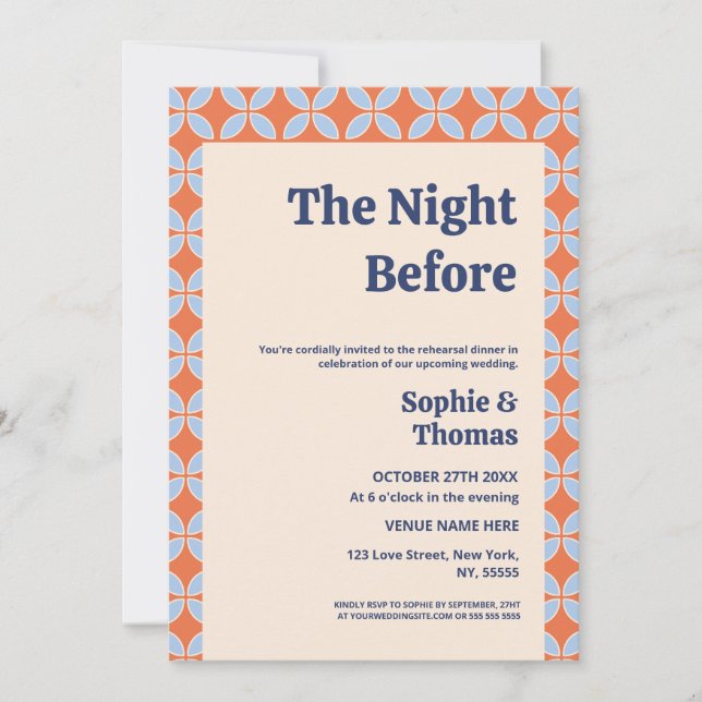 The Night Before Rehearsal Dinner Invitation (Front)