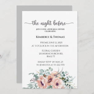 The night before rehearsal dinner invitation