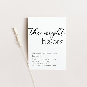 The Night Before Rehearsal Dinner Invitation