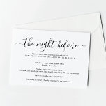 The Night Before Rehearsal Dinner Invitation<br><div class="desc">A wonderfully simple backdrop to invite guests to the rehearsal dinner.</div>
