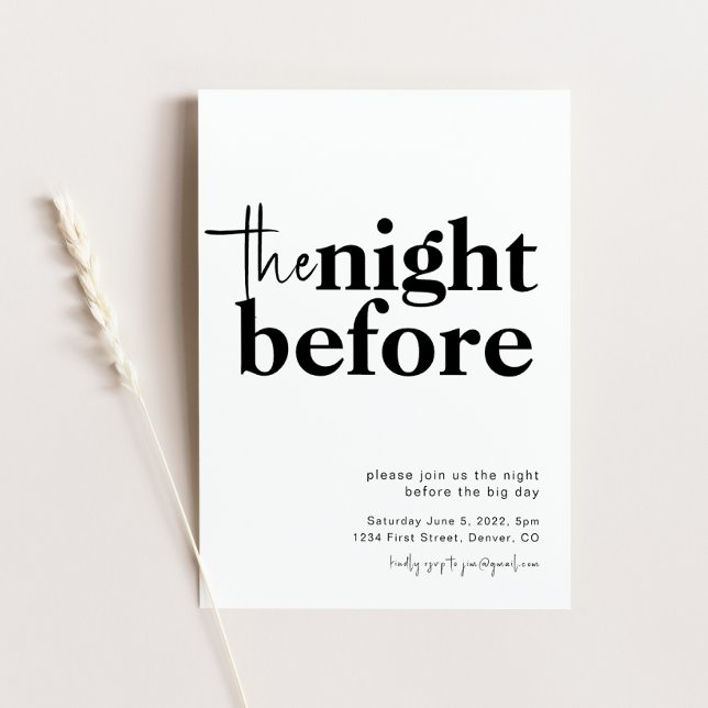 The Night Before Rehearsal Dinner Invitation (Creator Uploaded)