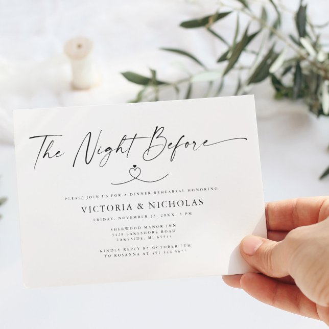 The Night Before Rehearsal Dinner Invitation (Creator Uploaded)