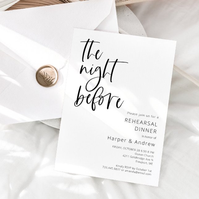 The Night Before Rehearsal Dinner Invitation (Creator Uploaded)