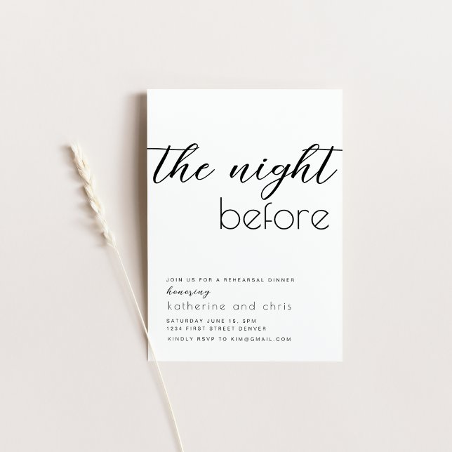 The Night Before Rehearsal Dinner Invitation (Creator Uploaded)