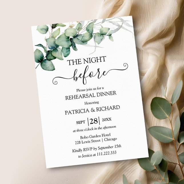 The Night Before Rehearsal Dinner  Invitation (Creator Uploaded)