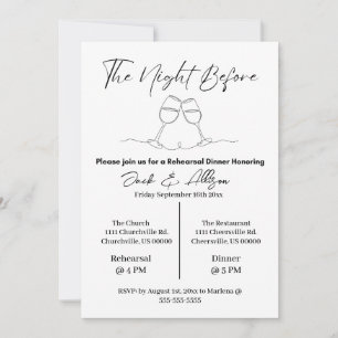 The Night Before Rehearsal Dinner Invitation