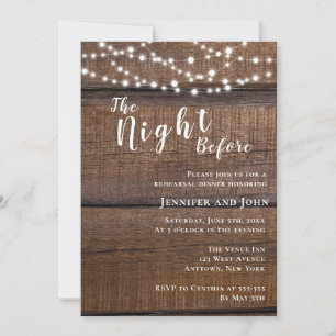 The Night Before Rehearsal Dinner Invitation