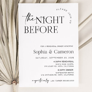 The Night Before Rehearsal Dinner Invitation, Mode Invitation