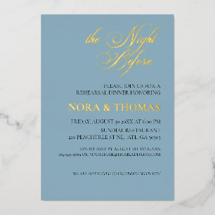 The Night Before Rehearsal Dinner Invitation Teal