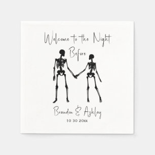 The Night Before Rehearsal Dinner Napkins White