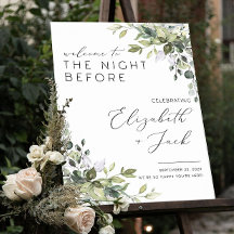 The Night Before Rehearsal Dinner Sign Wedding Reh