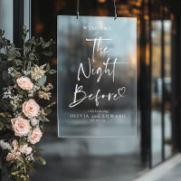 The Night Before Rehearsal Dinner Transparent Sign