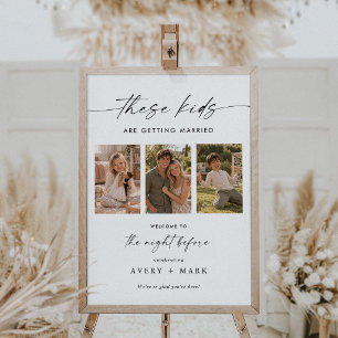 The Night Before Rehearsal Dinner Wedding Welcome Poster