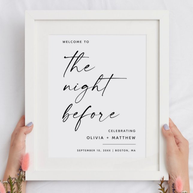The Night Before Rehearsal Dinner Welcome Sign (Creator Uploaded)