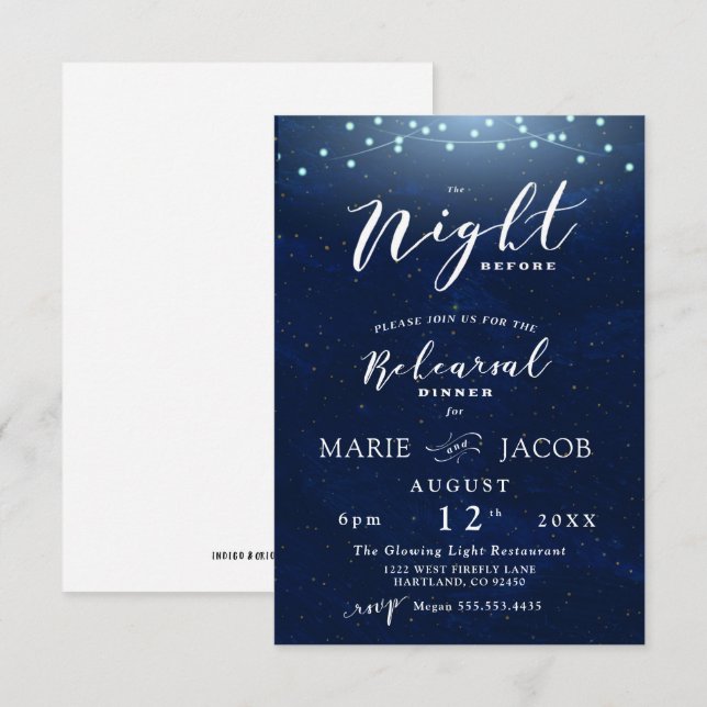 The Night Before Rehersal Dinner Invitation (Front/Back)
