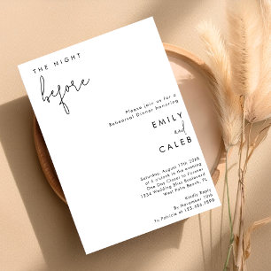 The Night Before Script Chic Rehearsal Dinner Invitation