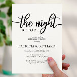 The Night Before Simple Elegant Rehearsal Dinner Invitation<br><div class="desc">The Night Before Simple Elegant Rehearsal Dinner Invitation</div>