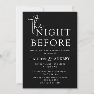 The Night Before Wedding Invitation