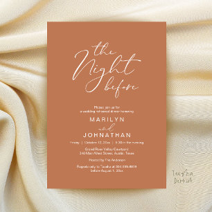 The Night Before Wedding Modern Rehearsal Dinner Invitation