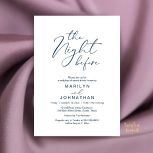 The Night Before Wedding Modern Rehearsal Dinner Invitation
