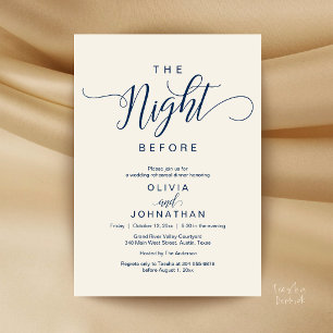 The Night Before Wedding Modern Rehearsal Dinner Invitation