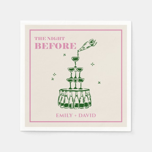 The Night Before Wedding Napkins (Front)