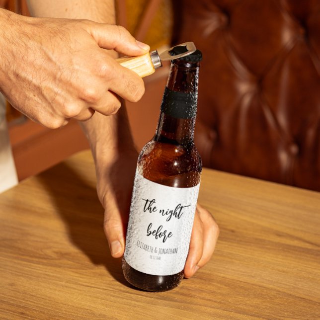 The Night Before Wedding Rehearsal Dinner Beer Bottle Label (Creator Uploaded)