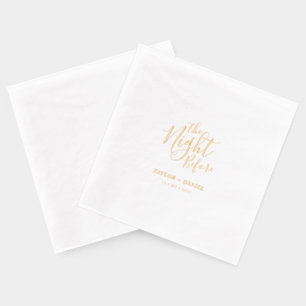 The Night Before   Wedding Rehearsal Dinner Foil Napkins