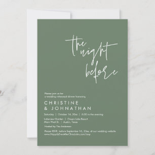 The Night Before, Wedding Rehearsal Dinner Invitation