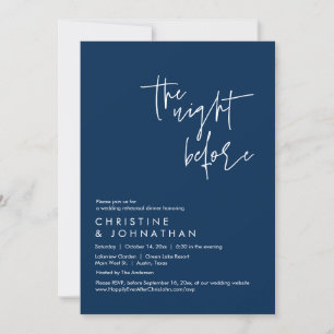 The Night Before, Wedding Rehearsal Dinner Invitation