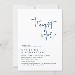 The Night Before, Wedding Rehearsal Dinner Invitation