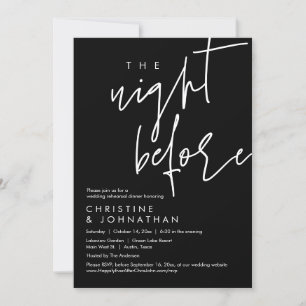 The Night Before, Wedding Rehearsal Dinner Invitation